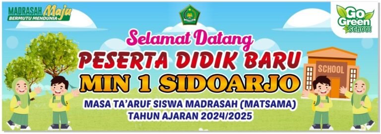 kegiatan MATSAMA (Masa Ta’aruf Siswa Madrasah) kelas 1 MIN 1 SIDOARJO