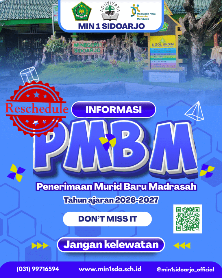 Perubahan Jadwal PMBM MIN 1 SIDOARJO 2026/2027